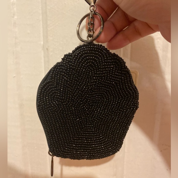 Mary Frances Embroidered Cupcake Keychain with Red Rose - Picture 5 of 8